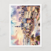 Carte Postale Charleston Caroline du Sud Fameux Lieu aquarelle (Devant)