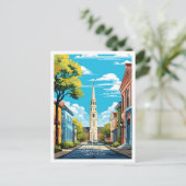 Carte Postale Charleston Caroline du Sud Illustration de voyage (Debout devant)