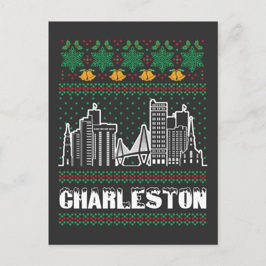 Carte Postale Charleston Caroline du Sud Noël laid (Devant)