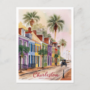 Carte Postale Charleston, Caroline du Sud Peinture de rue