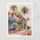 Carte Postale Charleston, Caroline du Sud Peinture de rue (Devant)