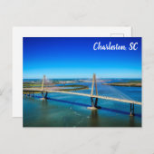 Carte Postale Charleston Caroline du Sud Pont Ravenel Photo (Devant / Derrière)