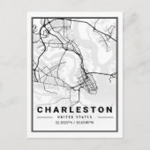 Carte Postale Charleston Caroline du Sud USA Travel City Map (Devant)