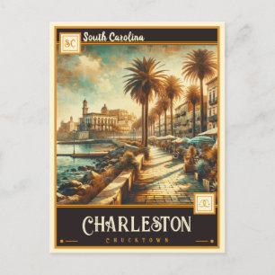 Carte Postale Charleston, Caroline du Sud   VINTAGE