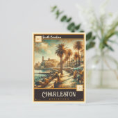 Carte Postale Charleston, Caroline du Sud | VINTAGE (Debout devant)
