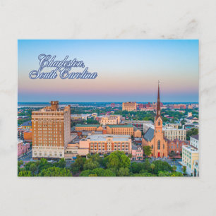 Carte Postale Charleston, Caroline du Sud Vue du centre-ville