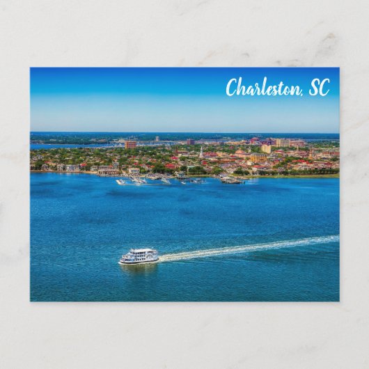 Carte Postale Charleston Caroline du Sud Waterfront City Skyline (Devant)