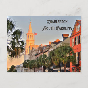 Carte Postale Charleston, coucher du soleil de Caroline du Sud s