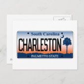 Carte Postale Charleston License Plate (Devant / Derrière)