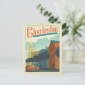 Carte Postale Charleston, SC - La ville de Palmetto (Debout devant)