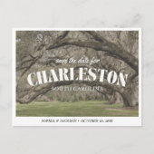 Carte Postale Charleston Wedding Save the Date Retro (Devant)