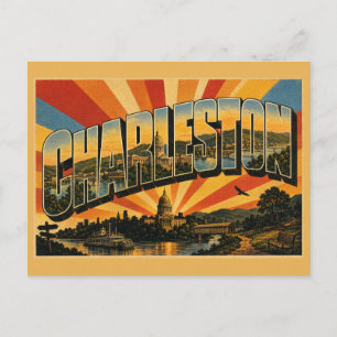 Carte Postale Charleston WV Capitale Collines de la rivière Kana