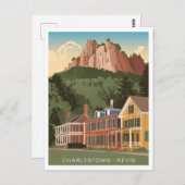 Carte Postale Charlestown Nevis Vintage (Devant / Derrière)