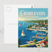 Carte Postale Charlevoix, Michigan (Devant / Derrière)