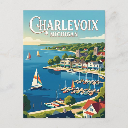 Carte Postale Charlevoix, Michigan (Devant)