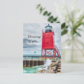 Carte Postale Charlevoix South Ligthouse Penser À Vous (Debout devant)