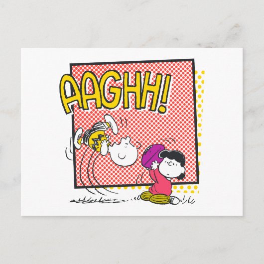 Carte Postale Charlie Brown et Lucy Football Comic Graphic (Devant)