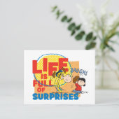 Carte Postale Charlie Brown & Lucy - La vie est pleine de surpri (Debout devant)