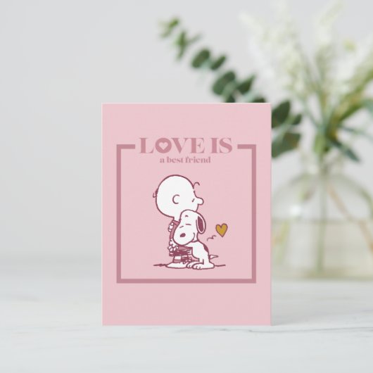 Carte Postale Charlie Brown & Snoopy - L'amour est un meilleur a (Debout devant)
