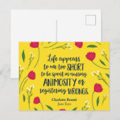 Carte Postale Charlotte Bronte Jane Eyre Citation du livre Flora (Devant / Derrière)