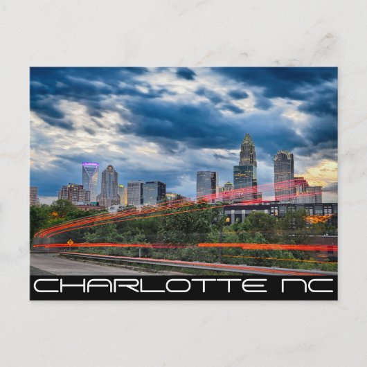 Carte Postale charlotte carolina ville skyline (Devant)