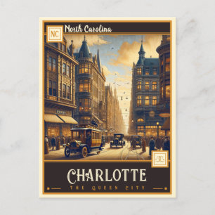 Carte Postale Charlotte, Caroline du Nord   VINTAGE