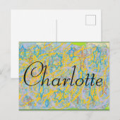 Carte Postale Charlotte de la télé spectacle orphelin Noir, abst (Devant / Derrière)