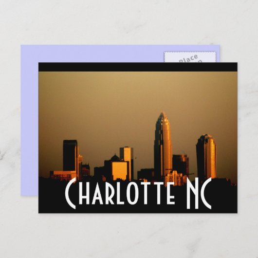 Carte Postale Charlotte NC (Devant / Derrière)