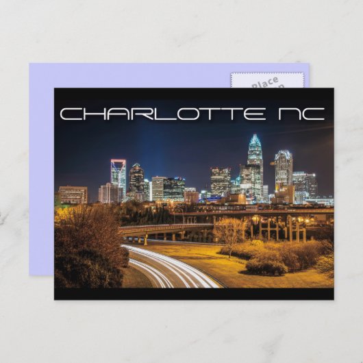Carte Postale Charlotte NC (Devant / Derrière)