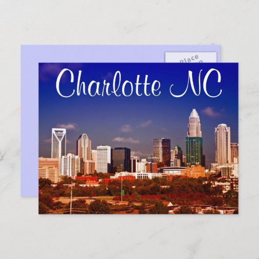 Carte Postale Charlotte NC (Devant / Derrière)
