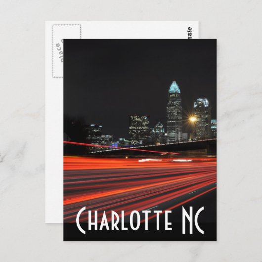 Carte Postale Charlotte NC (Devant / Derrière)