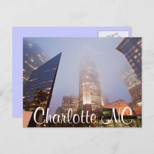 Carte Postale Charlotte NC (Devant / Derrière)