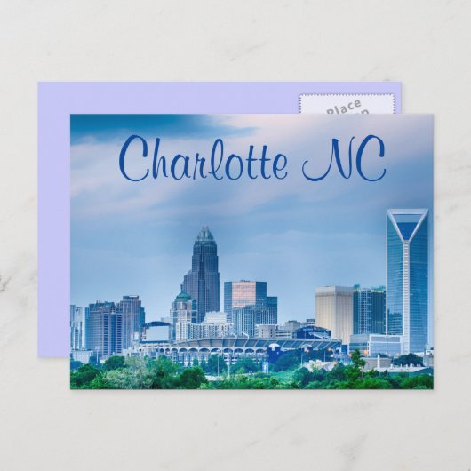 Carte Postale Charlotte NC (Devant / Derrière)