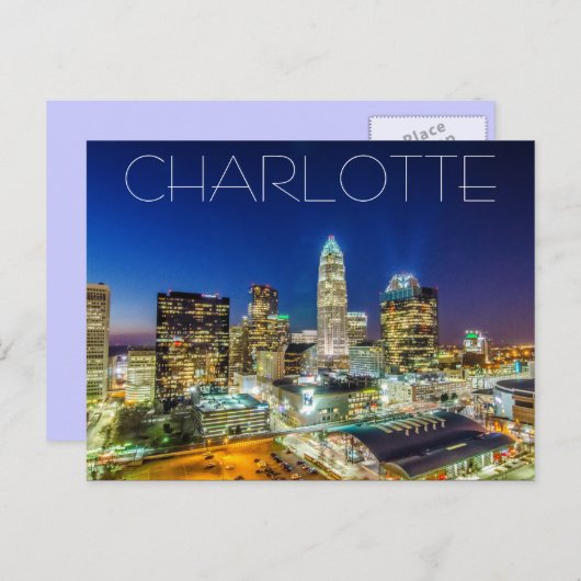 Carte Postale Charlotte NC (Devant / Derrière)