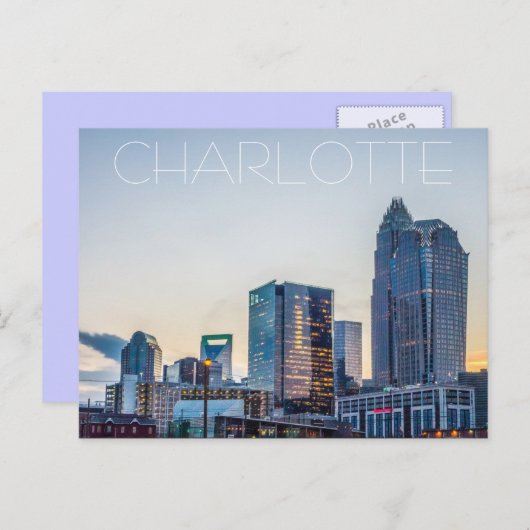 Carte Postale Charlotte NC (Devant / Derrière)