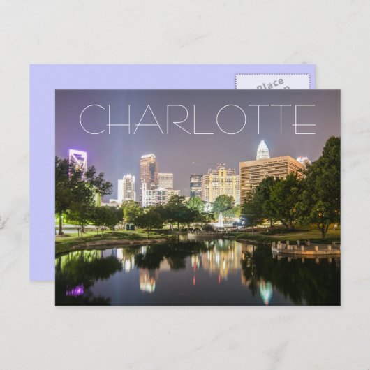 Carte Postale Charlotte NC (Devant / Derrière)