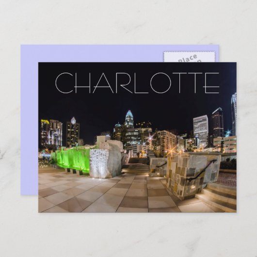 Carte Postale Charlotte NC (Devant / Derrière)