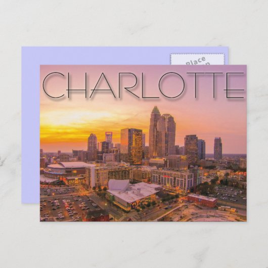 Carte Postale Charlotte NC (Devant / Derrière)