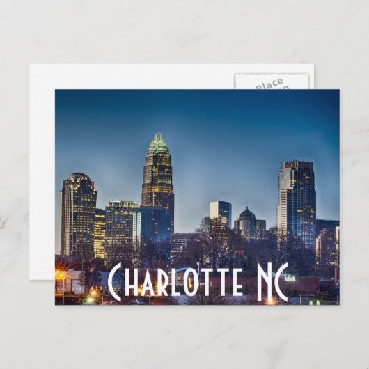 Carte Postale Charlotte NC (Devant / Derrière)
