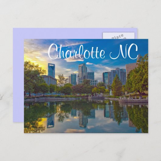 Carte Postale Charlotte NC (Devant / Derrière)
