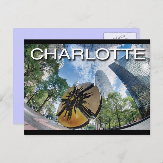 Carte Postale Charlotte NC (Devant / Derrière)