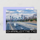 Carte Postale Charlotte NC -QUEEN CITY (Devant / Derrière)