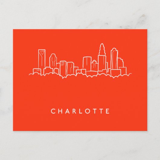 Carte Postale Charlotte, North Carolina City Skyline (Devant)