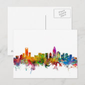 Carte Postale Charlotte North Carolina Skyline (Devant / Derrière)