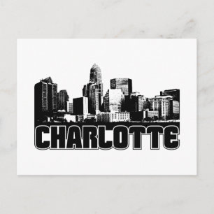 Carte Postale Charlotte Skyline