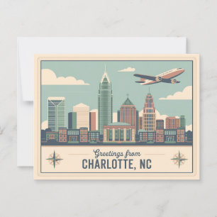 Carte postale Charlotte vintage   Salutations de