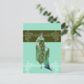 Carte Postale CHARLOTTE'S SHAWL, 1920 Mode à la menthe et à l'ol (Debout devant)