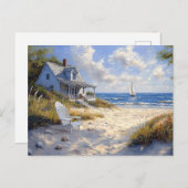 Carte Postale Charmant chalet en bord de mer Vue sur l'océan Pit (Devant / Derrière)