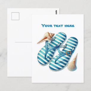Carte Postale Charmant flipflops de plage