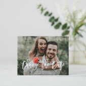 Carte Postale Charmant lettrage modifier la photo de date (Debout devant)